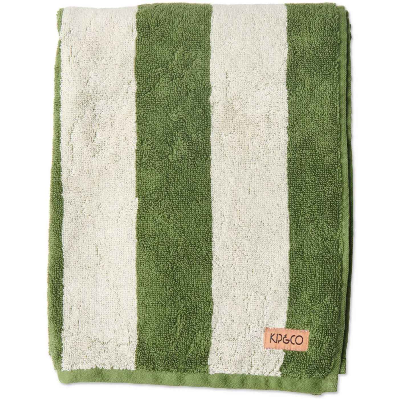 Kip&Co Moss Stripe Terry Bath Towel
